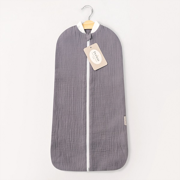 Пеленка-кокон для новорожденного муслин - серый