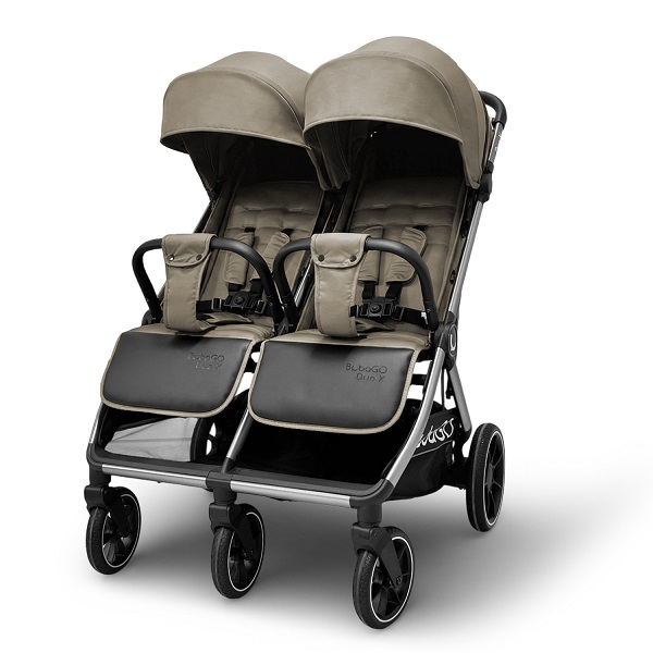 Коляска для двойни BubaGo Duo X - бежевый