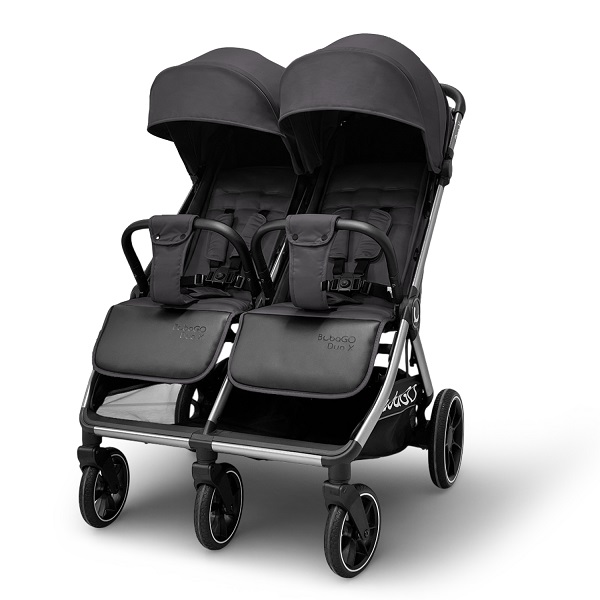 Коляска для двойни BubaGo Duo X - темно серый