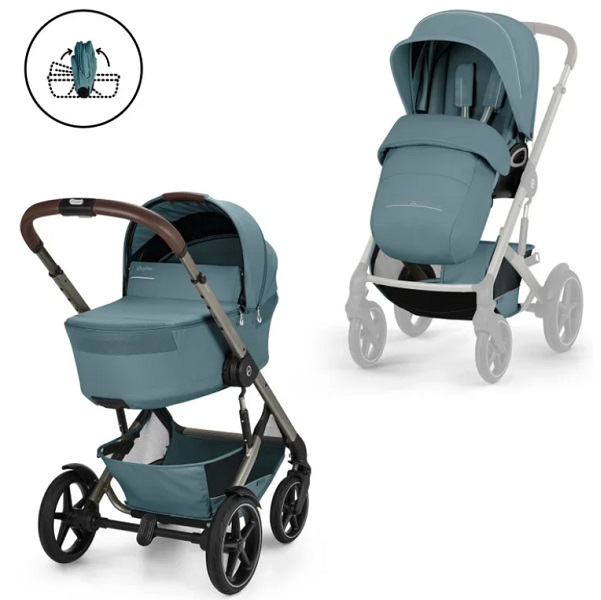 Детская коляска Cybex Balios S Lux 2026 2 в 1 - stormy blue