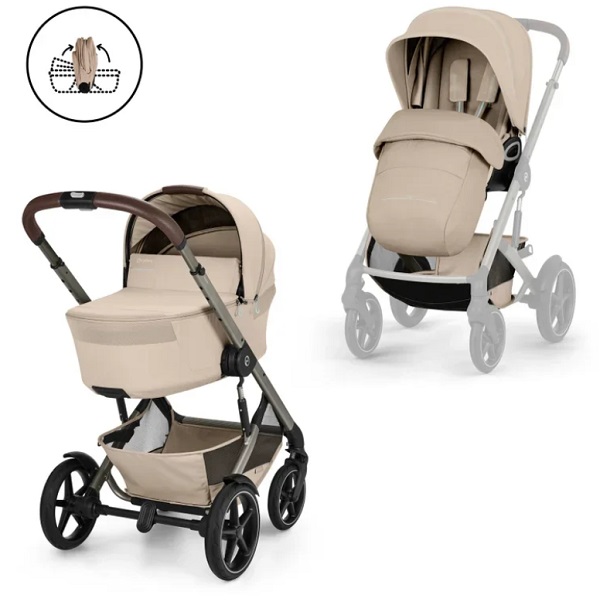 Детская коляска Cybex Balios S Lux 2026 2 в 1 - almond beige