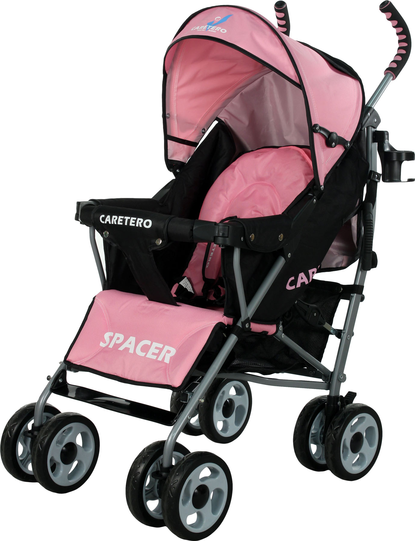 Коляска трость Caretero SPACER - розовый