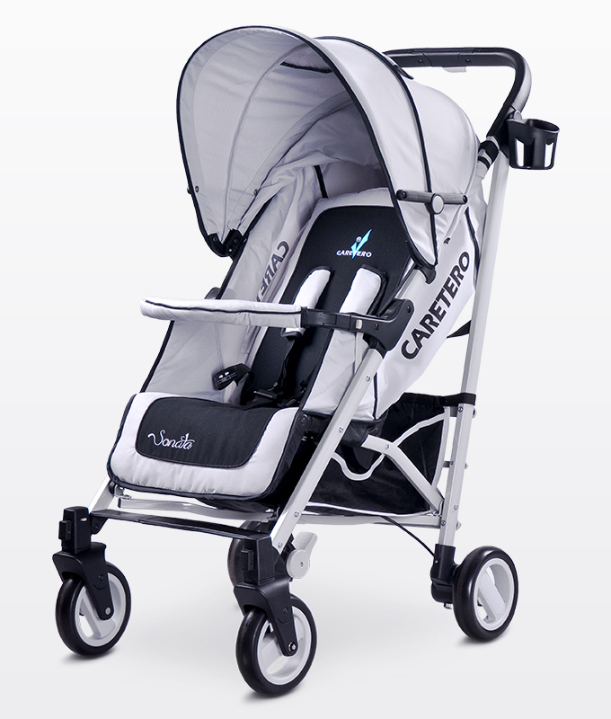 Прогулочная коляска Caretero Sonata - серая