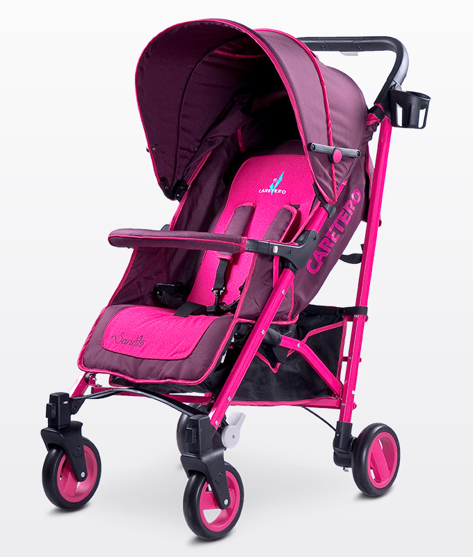Прогулочная коляска Caretero Sonata - розовая
