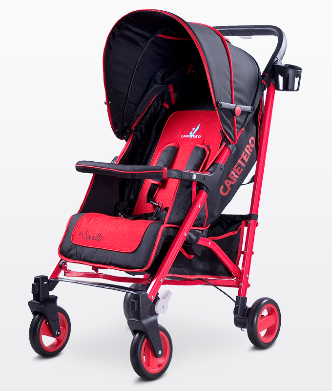 Прогулочная коляска Caretero Sonata - красная