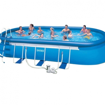 Овальный каркасный бассейн с комплектом 610х366х122см