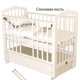 Детская кроватка Красная Звезда Элина цвет слоновая кость - описание