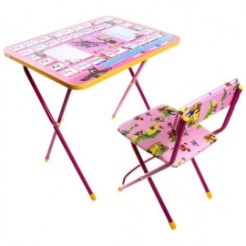 Набор складной мебели КП2(Азбука 3) розовый - фото 