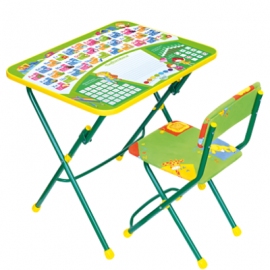 Набор детской мебели КУ1 (Первоклашка на зеленом фоне) - описание