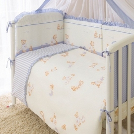 Комплект постельного белья  Тиффани Неженка голубая 6 пр. - описание