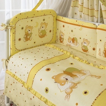 Комплект постельного белья Ника Мишки на подушке бежевые 3 пр