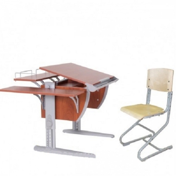 Набор мебели ДЕМИ Сут 14-02 (серый яблоко) с деревянным стулом