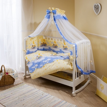 Комплект постельного белья Перина Аманда Ночка голубая 7 пр