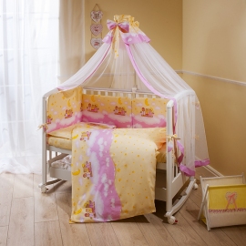 Комплект постельного белья Перина Аманда Ночка розовая 7 пр. - описание