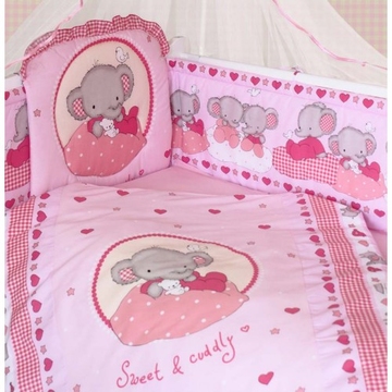 Комплект постельного белья Слоник Боня 7 пр розовый