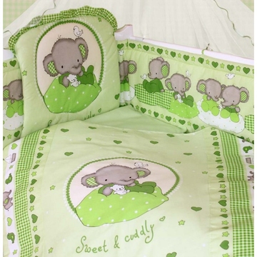 Комплект постельного белья Слоник Боня 7 пр салатовый