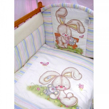 Комплект в кроватку Золотой Гусь Радужный 7 пр цвет бежевый