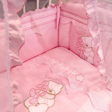 Комплект постельного белья Сабина (7 пр) цвет розовый
