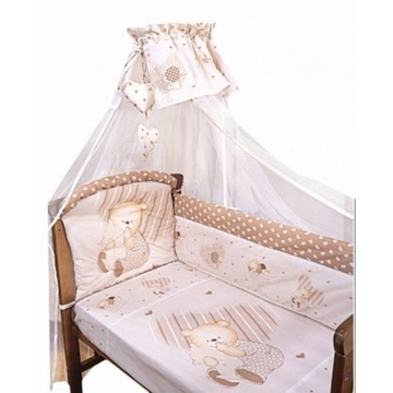 Комплект постельного белья Мишутка 7 пр цвет бежевый