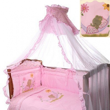 Комплект постельного белья Сладкий сон цвет розовый 7 пр