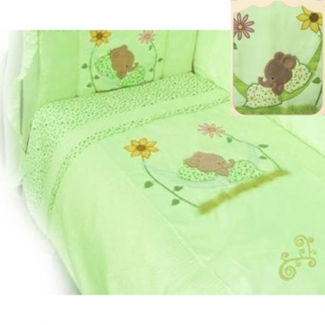 Комплект постельного белья Сладкий сон цвет зеленый 7 пр