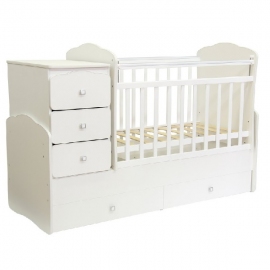 Кроватка-трансформер Фея 2100 белая - описание