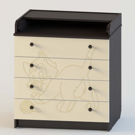 Комод пеленальный Атон КР 80 К/4 ПВХ Котенок (рельеф) - описание