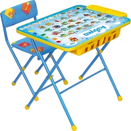 Детский столик и стульчик Ника КУ2П Азбука с большим пеналом - фото 