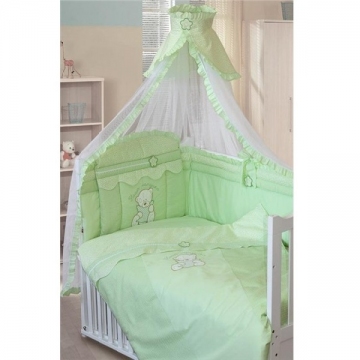 Детское белье в кроватку  Лапушки 8 пр салатовый