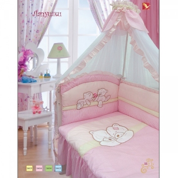 Детское белье в кроватку  Лапушки 8 пр розовый