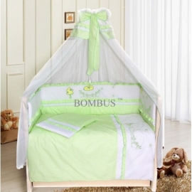 Комплект в кроватку Bombus Веселая семейка цвет салатовый - фото 