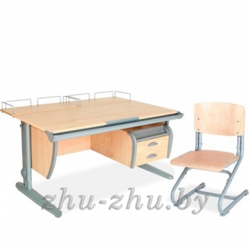 Регулируемая парта Деми Сут 15-04 серый клен