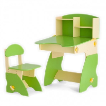 Комплект детский столик с полками и стульчик БЕЛ - 02