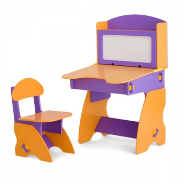 Комплект детский столик с магнитной доской  и стульчик БЕЛ - 01