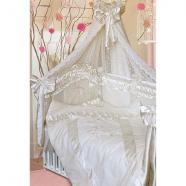 Комплект в кроватку Золотой Гусь Птенчики молочный 10 предметов - описание