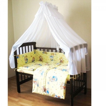 Детское постельное белье Медвежата желтые 7 предметов