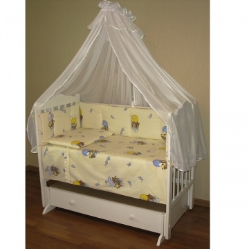 Детское постельное белье Мишки на воздушном шаре 7 предметов