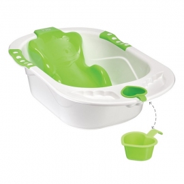 Детская ванночка Happy baby с анатомической горкой Green - описание