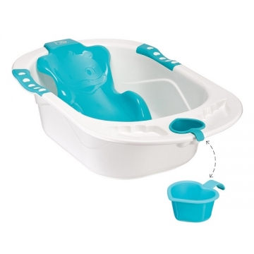 Детская ванночка Happy baby с анатомической горкой Blue