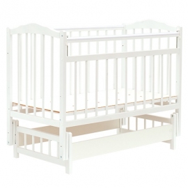 Детская кроватка Бамбини маятник цвет белый - описание