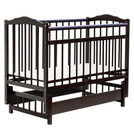 Детская кроватка Бамбини маятник цвет темный орех - описание