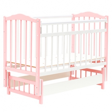 Бамбини маятник цвет белый-розовый