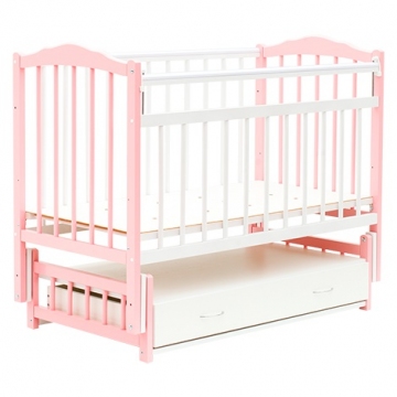 Бамбини маятник с ящиком цвет белый - розовый