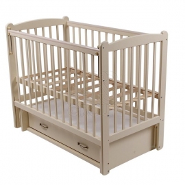 Детская кроватка Счастливый малыш Кроха 2 поперечный маятник цвет слоновая кость - описание