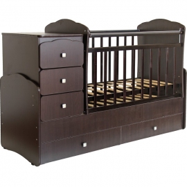 Детская кроватка-трансформер Фея 2100 венге - описание