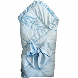 Конверт-одеяло Papitto с бантом цвет голубой - фото 