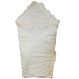 Конверт-одеяло Papitto с кружевом цвет экрю - описание