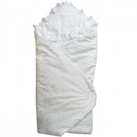 Конверт-одеяло Papitto с кружевом цвет белый - описание