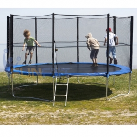 Батут FunFit 490 см с сеткой и лестницей - описание