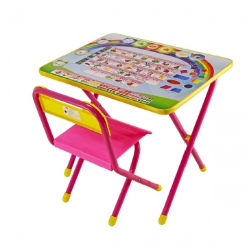 Набор складной мебели ДЭМИ №1 Алфавит розовый